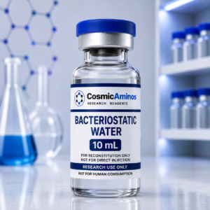 Bacteriostatic Water 10 mL vial for laboratory research reconstitution