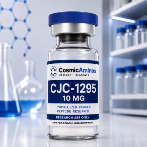 CJC-1295 10 mg lyophilized peptide research vial with label