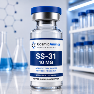 SS-31 10 mg lyophilized peptide research vial with label